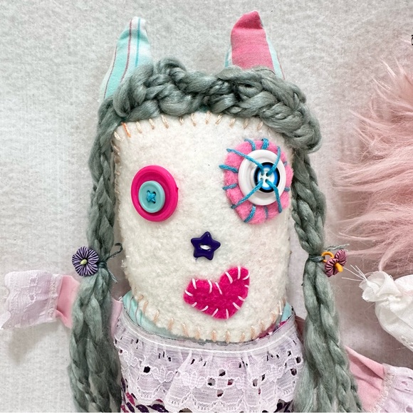 Fairy Forest Friends: Whimsical Handmade Doll Duo for Besties, lace & embroidery - Picture 8 of 9